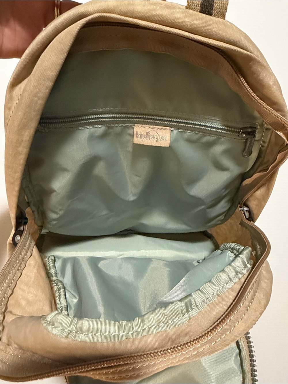 Kipling Backpack/Purse - Tan Color - Picture 9 of 13